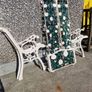 cast iron white benches Image 6