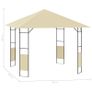 Garden Gazebo 3x3x2.6 m Cream 160g/m Image 4