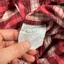 Vintage Levis Red Check Shirt Size M Mens - Pearl Snap Image 8