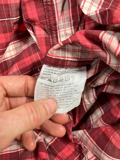 Vintage Levis Red Check Shirt Size M Mens - Pearl Snap