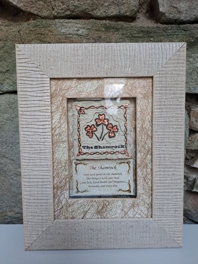 Vintage Irish Shamrock Picture Frame