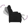 Recliner Chair Black Faux Leather Image 6