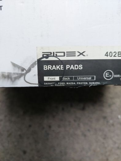 RIDEX front and rear brake pads BMW