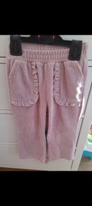 Leigh Tucker Willow Pink Corduroy Ruffle Trousers (NWOT) - Size 2-3yrs