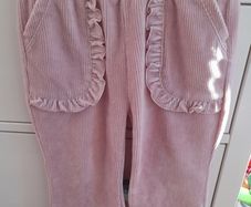 Leigh Tucker Willow Pink Corduroy Ruffle Trousers (NWOT) - Size 2-3yrs