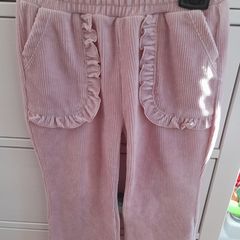 Leigh Tucker Willow Pink Corduroy Ruffle Trousers (NWOT) - Size 2-3yrs