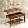 Lift-Top Coffee Table, with Storage - Rustic Brown Image 3