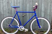 New Funked Up Fixie FixedGear Singlespeed Bicycle - Size 60cm XL to suit a Rider of height 6'1" to 6'4" (186cm to 193cm)