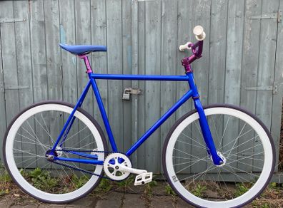 New Funked Up Fixie FixedGear Singlespeed Bicycle - Size 60cm XL to suit a Rider of height 6'1" to 6'4" (186cm to 193cm)