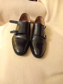 Luca Bossi Black Handmade Leather Shoes UK 8  (I 42)