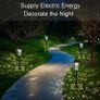 Solar Lights Outdoor, 4 Pack Solar Lights Outdoor Garden 11 Working Hours IP65 Waterproof Auto On/Off Garden Lights Solar Powered, Foldable Design Solar Lights for Yard Christmas Wedding Party Decor Image 2