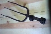 Old Irish blacksmith made fork. Farm bygone