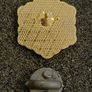 Snowflake,  pin back badge. Image 2