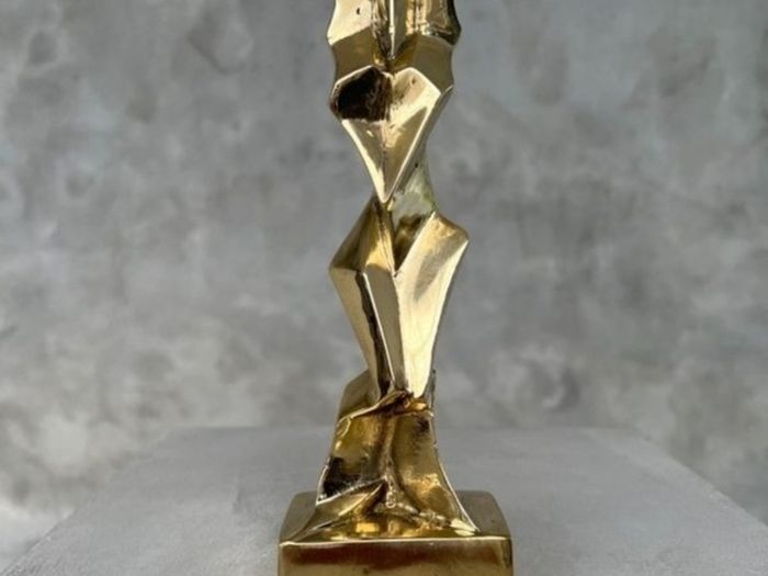 Cubist Lady - Polished Bronze