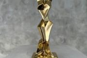 Cubist Lady - Polished Bronze