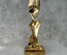 Cubist Lady - Polished Bronze