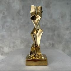 Cubist Lady - Polished Bronze