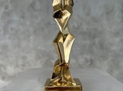 Cubist Lady - Polished Bronze