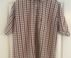 Aquascutum Vintage Mens Short Sleeve Check Shirt