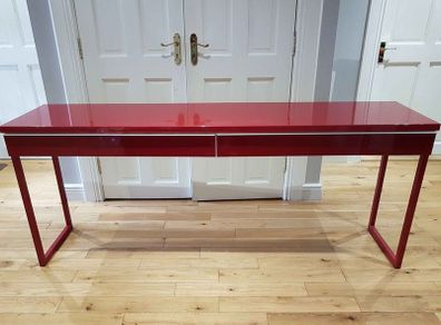 BESTA BURS Ikea Desk  Red Glossy