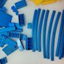Vintage Lego Blocks Train Tracks 1960s onward wt Patent Pending Pieces Red Yellow Blue Clear Image 3