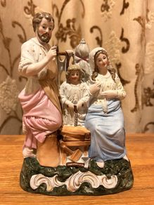 Religious Ornament - Vintage Holy Family Figurine