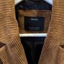 BERSHKA Tan Corduroy Blazer Jacket Size S! Image 4
