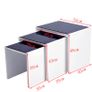 BRAND NEW 3 Set Unit Black Tempered Glass Table Top Side End Image 4