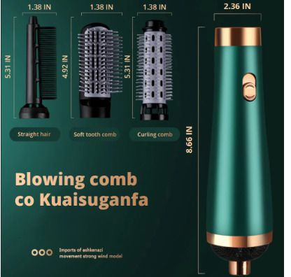 BRAND NEW Hot Air Brush 3 IN 1 Hair Curler Negative Ion Hair Curler Straightener Comb Dryer Professional Brush 3 Mode Electric Hair Dryer