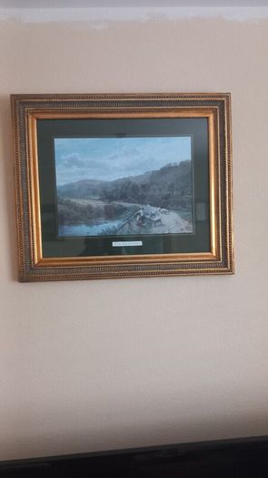 2 Antique style Large pictures and frames