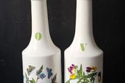 Vintage Portmeirion Botanic Garden Oil &amp; Vinegar Bottles Set