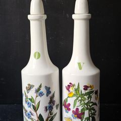 Vintage Portmeirion Botanic Garden Oil & Vinegar Bottles Set
