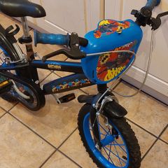 Batman Bike for Kids with Stabilisers, Parent Bar and Paw Patrol Helmut