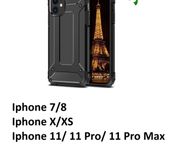 main image for ad For Apple iPhone 7/8/X/XS/11/11 Pro/ 11 Pro Max Case Black Luxury Armor Shockproof Hybrid Case