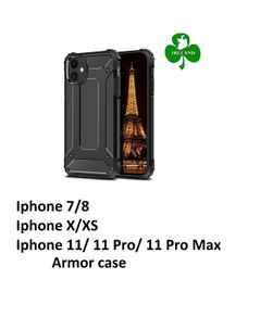 For Apple iPhone 7/8/X/XS/11/11 Pro/ 11 Pro Max Case Black Luxury Armor Shockproof Hybrid Case