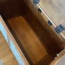 Vintage oak storage box chest Image 7