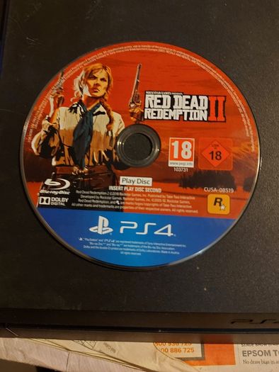 SONY Playstation 4, Model CUH-1003A, Plus RED DEAD II, Redemption PS4 Game, Power Cable and 1 Controller, in excellent cosmetic condition