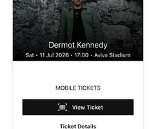 1 x front pitch standing Dermot Kennedy Sat