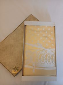Vintage Raylon and Damask Table Cloth