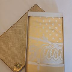 Vintage Raylon and Damask Table Cloth