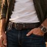 Premium Embossed Genuine Leather Belt Stylish Vintage Designer Belt Durable Formal & Casual Waist Belt Image 5