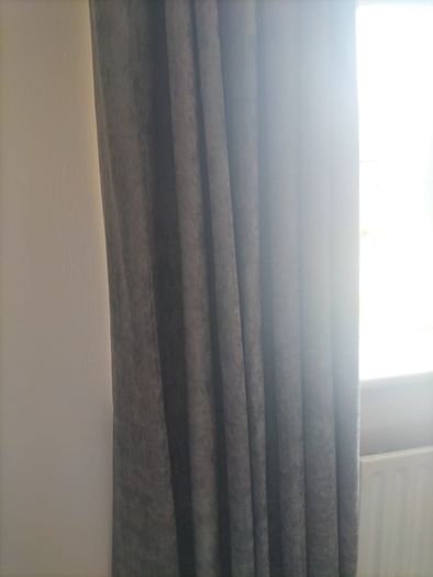 Black Ikea Unit, Mirror, Storage Set and Curtains