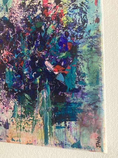 Framed Original Painting Contemporary Art Floral Art   Irish Art Gift