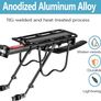 Rear bike rack,50KG Capacity Solid Bearings Bike Cargo Rack w/Fender & Large Size Reflective,Quick Release Mountain Road Bicycle Rear Racks,Universal Bike Luggage Touring Carrier Rack Image 7