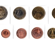 2007 Slovenia (Slonevij) Complete uncirculated coin set in protective plastic holder