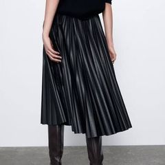 ZARA pleated skirt midi