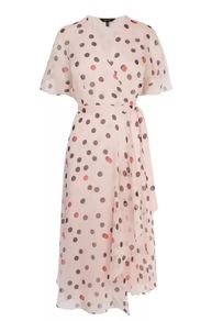 New Without Tags Karen Millen Royal Ascot Polka Dot Midi Dress RRP 270