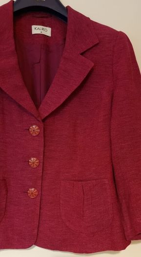 KALIKO Fuchsia Pure Linen Blazer S14