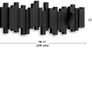 FREE P&P Multi Hook Coat Rack - Modern, Unique, Space-Saving Wall Mounted Hanger with 5 Flip-Down Hooks for Hanging Coats, Scarves, Purses and More, Black Image 5