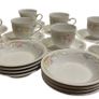 Set of 8 Tea Cups with 8Saucers French Garden Fine Porcelain Made in Japan Image 2